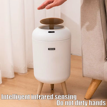 Automatic Trash Can Small Plastic Smart Trash Can Electric Waste Bin Waterproof Wastebasket for Kitchen Bathroom Recycling Trash