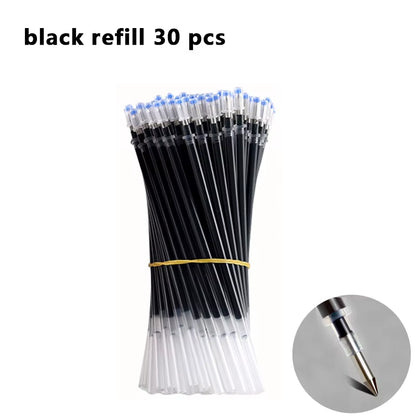 Gel Pens Set Black Blue Red Refill Gel Pen Bullet Tip 0.5Mm School & Office Supplies Stationery Kawaii Accessories Stationery