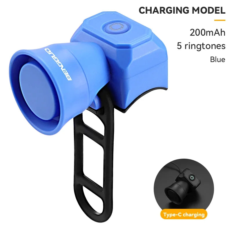 Bicycle Horn Mountain Bike Mini USB Charging Waterproof Electronic Bike Bell Riding Equipment Children'S Scooter Accessories