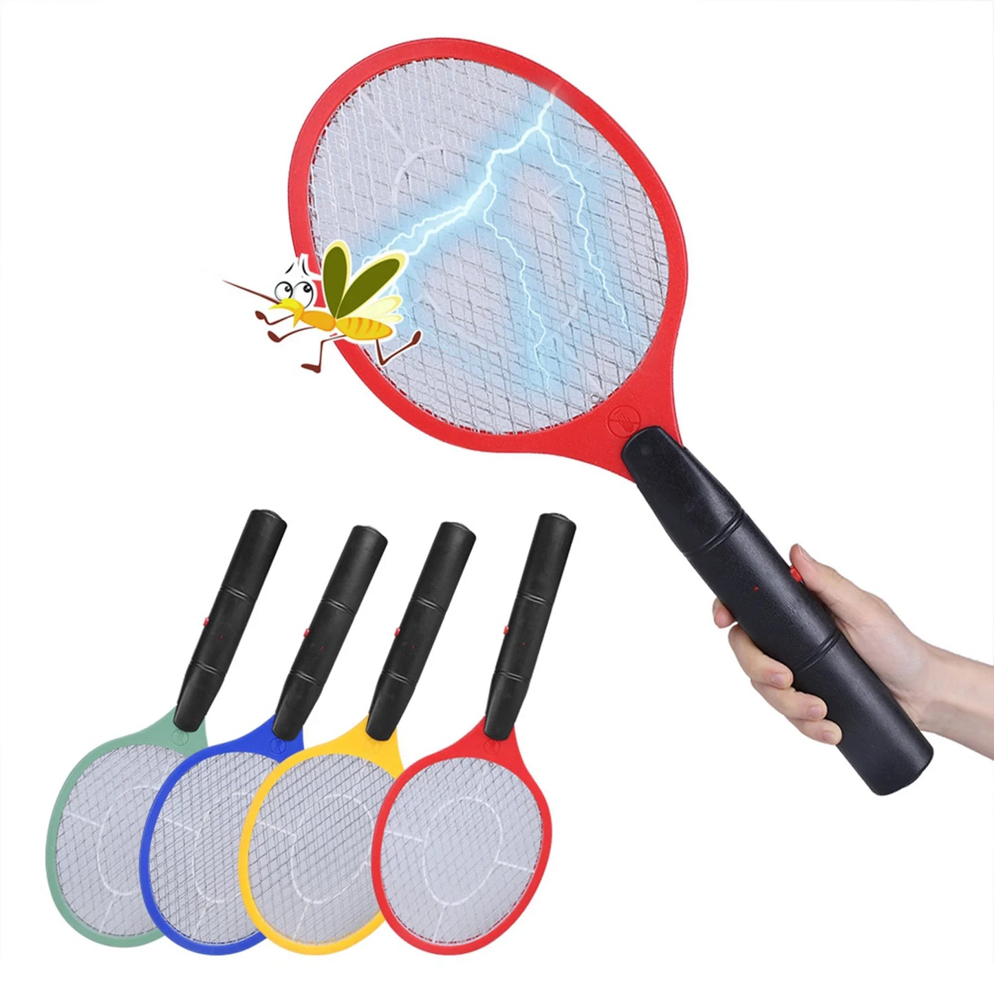 Electric Mosquito Swatter Cordless Battery Power Electric Fly Mosquito Swatter Bug Racket Insects Killer