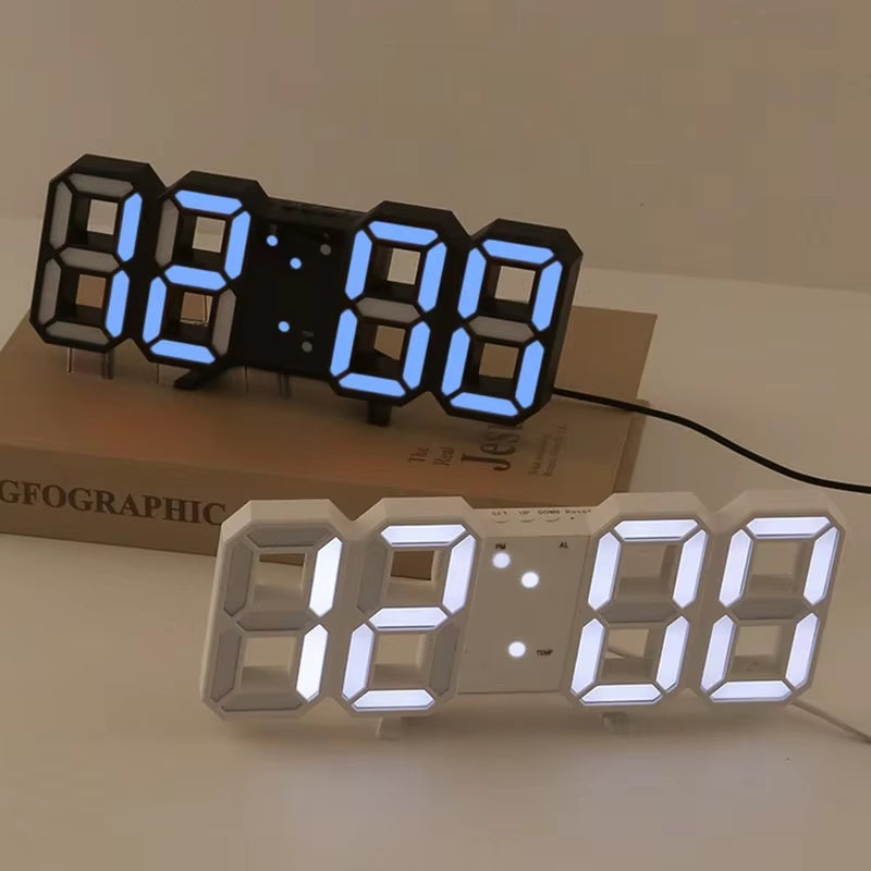 Digital Wall Clock, Desktop Clock, Home Decor, Indoor LED Table Clock, Living Room Wall Clock