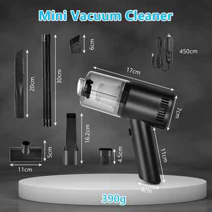 URAQT Handheld Vacuum, 6000Pa Powerful Car Vacuum Cleaner, Portable Hand Car Hoo