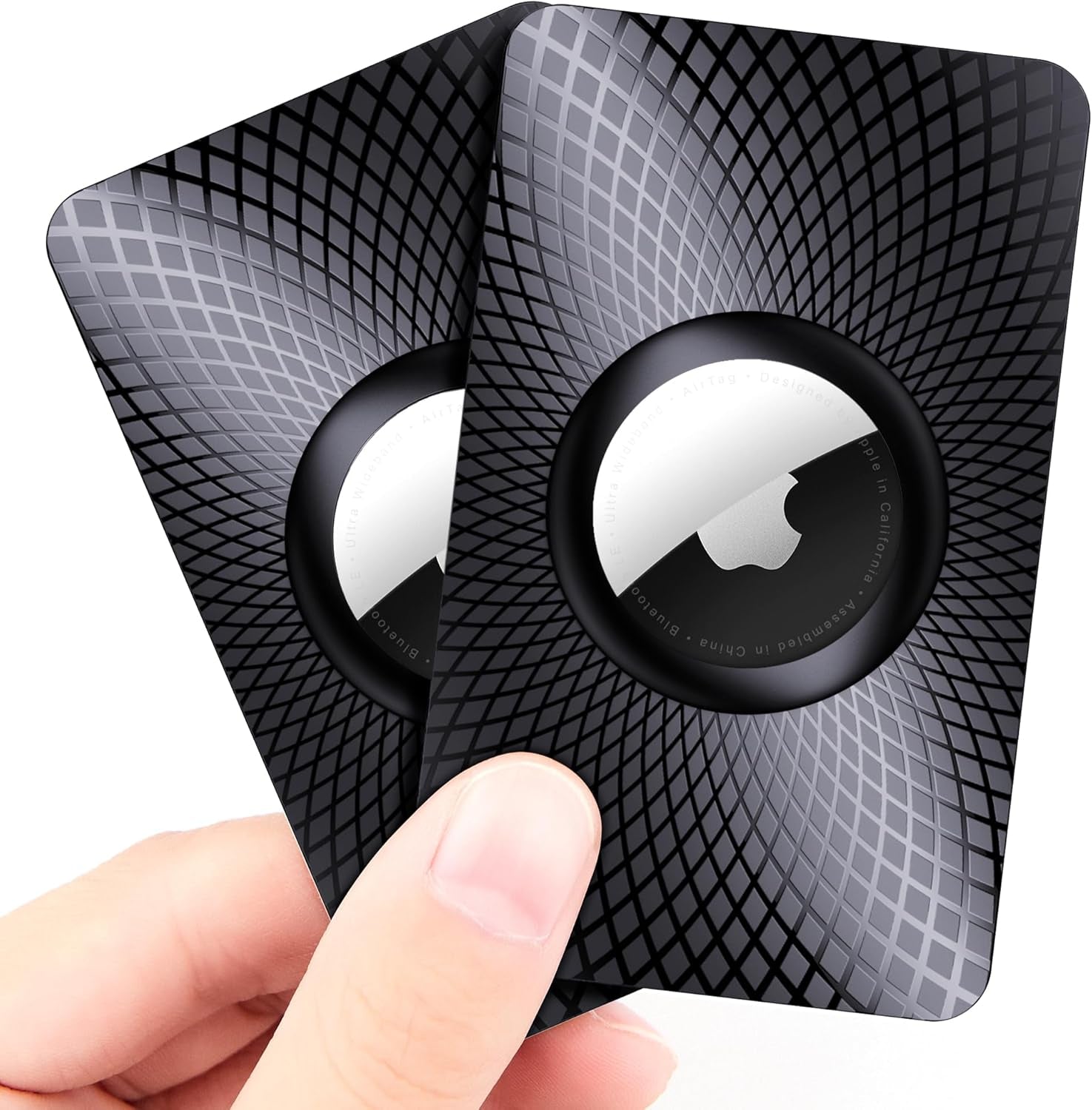 Airtag Wallet Holder 2 Pack Ultra Thin Apple Airtag Case Airtag Card Holder for Purse Backpack Handbag Handbag