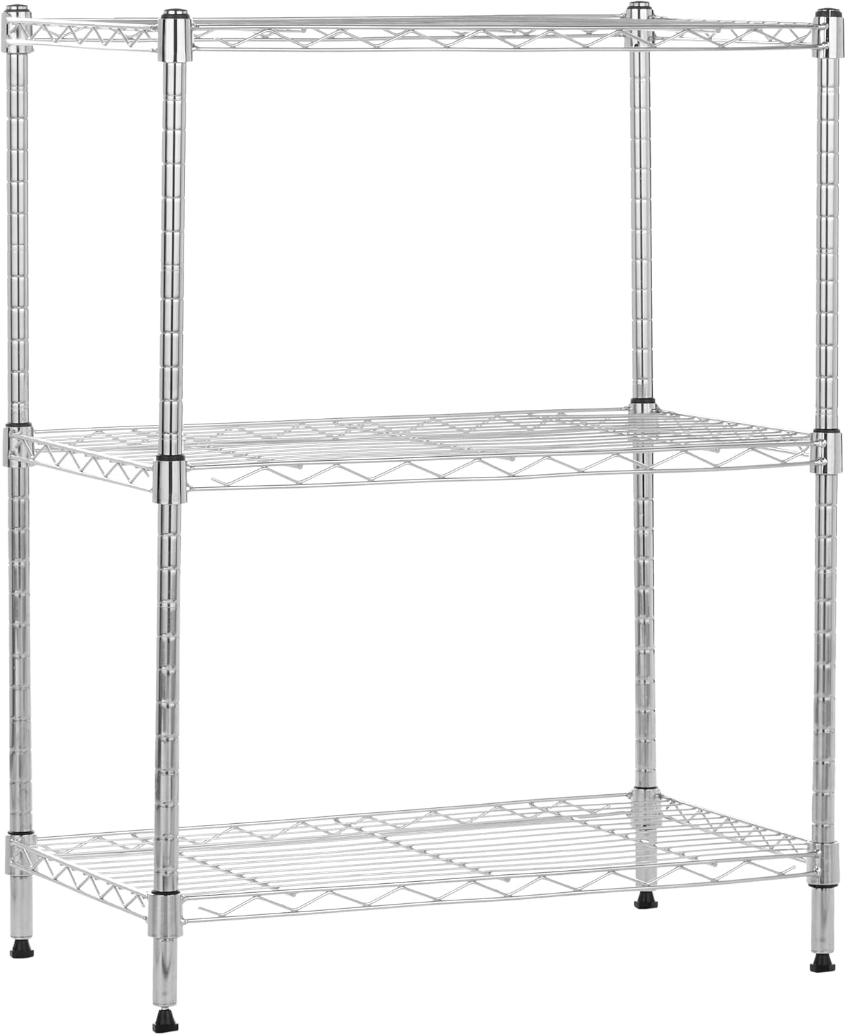 4-Shelf Storage Unit with Height Adjustable Shelves and Levelling Feet, 640 Kg Max Weight, Black, 35.6 Cm D X 91.4 Cm W X 137.1 Cm H