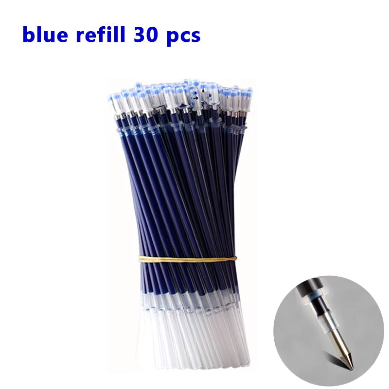 Gel Pens Set Black Blue Red Refill Gel Pen Bullet Tip 0.5Mm School & Office Supplies Stationery Kawaii Accessories Stationery