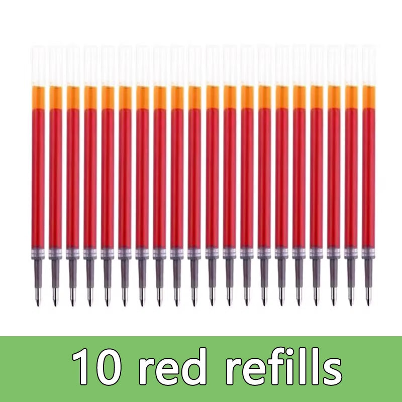 Gel Pens Set Black Blue Red Refill Gel Pen Bullet Tip 0.5Mm School & Office Supplies Stationery Kawaii Accessories Stationery