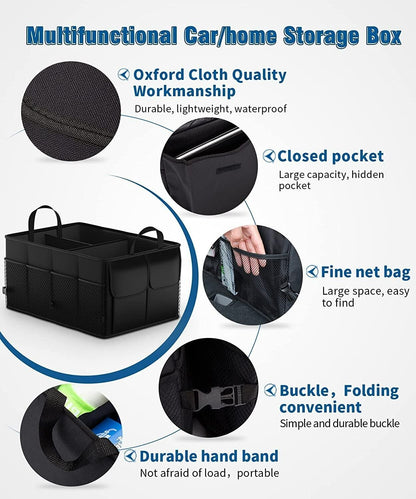 Car Boot Organiser Foldable Portable Heavy Duty Tidy Car Storage Organiser UK