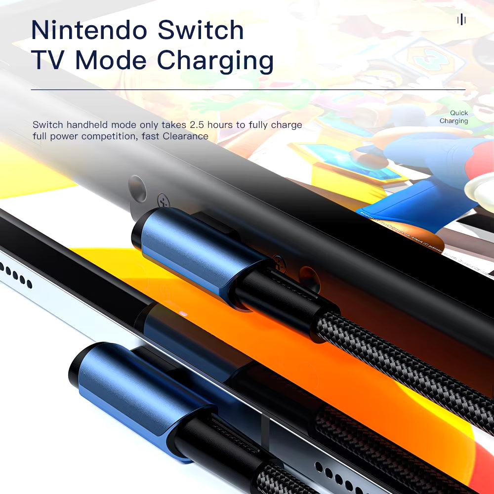 100W USB Type C to USB C Cable 90 Degree Angle for Ipad Macbook Pro Xiaomi Samsung Huawei Fast Charging Type-C Date Wire