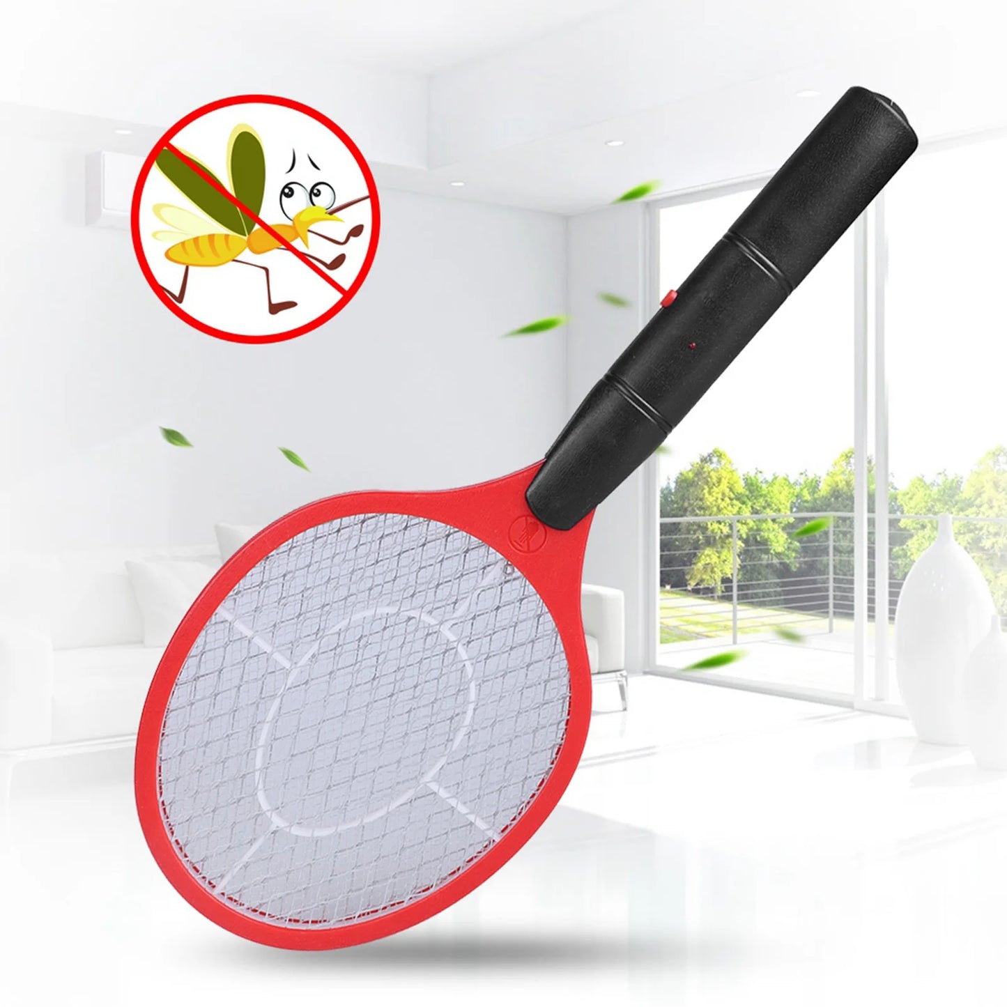 Electric Mosquito Swatter Cordless Battery Power Electric Fly Mosquito Swatter Bug Racket Insects Killer