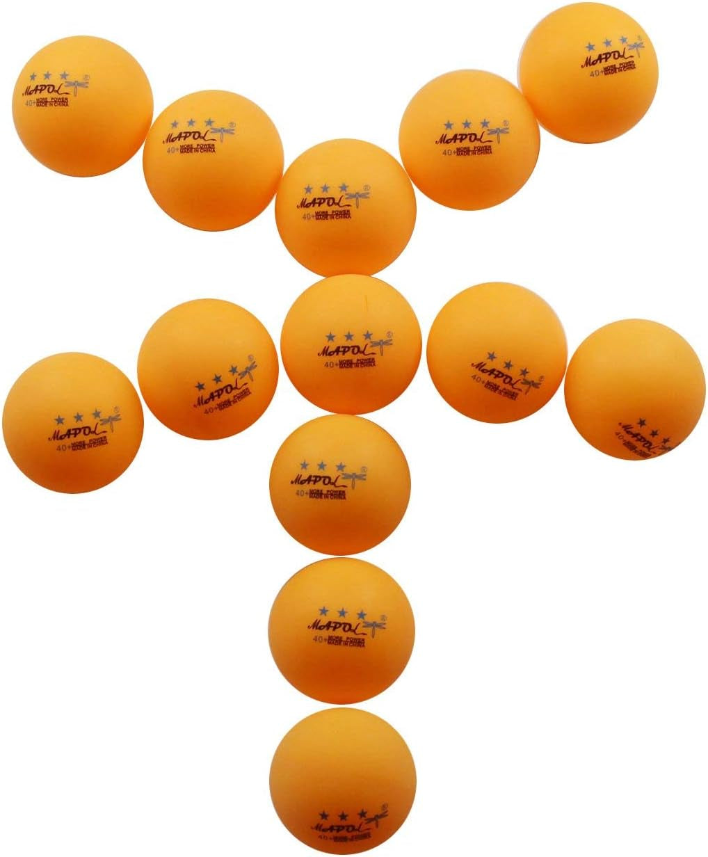 50- Pack Orange 3-Star Premium Ping Pong Balls Bulk,Advanced Training Table Tennis Ball