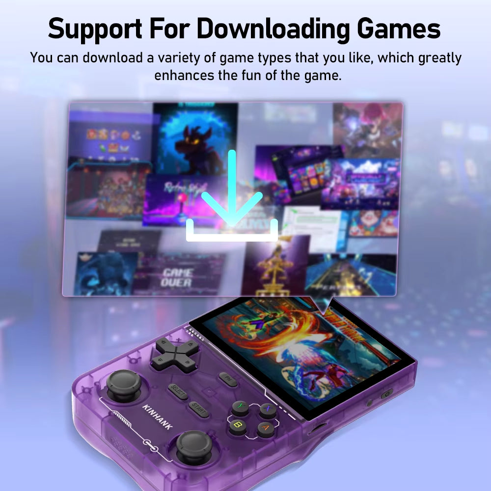 Open Source K36 Retro Handheld Video Game Console 16000 Games Emulator for PS1/PSP/DC/N64/SS 500Nit 3.5 Inch IPS Screen