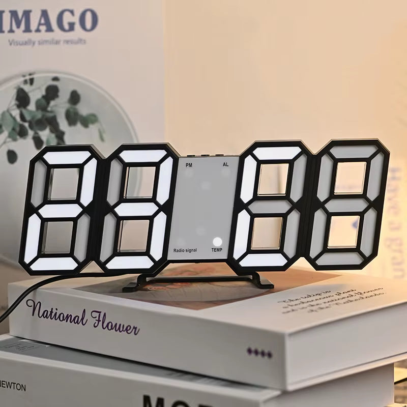 Digital Wall Clock, Desktop Clock, Home Decor, Indoor LED Table Clock, Living Room Wall Clock
