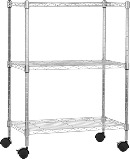 4-Shelf Storage Unit with Height Adjustable Shelves and Levelling Feet, 640 Kg Max Weight, Black, 35.6 Cm D X 91.4 Cm W X 137.1 Cm H