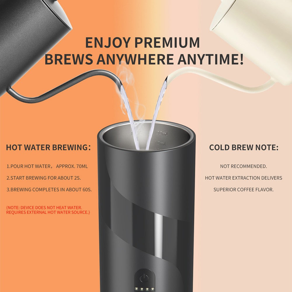 Portable Electric Portable Espresso Coffee Maker Machine for Car & Home &Camping