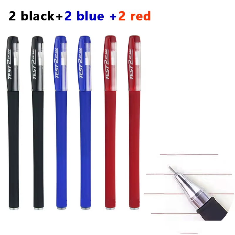 Gel Pens Set Black Blue Red Refill Gel Pen Bullet Tip 0.5Mm School & Office Supplies Stationery Kawaii Accessories Stationery