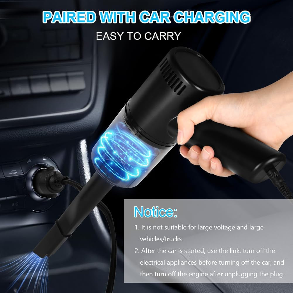 URAQT Handheld Vacuum, 6000Pa Powerful Car Vacuum Cleaner, Portable Hand Car Hoo