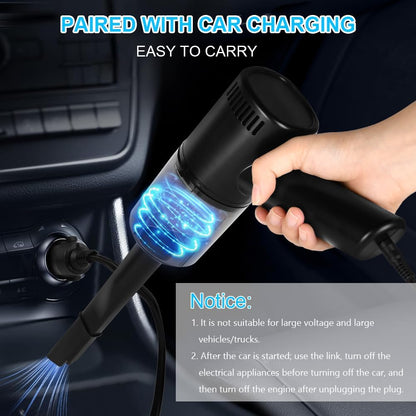 URAQT Handheld Vacuum, 6000Pa Powerful Car Vacuum Cleaner, Portable Hand Car Hoo