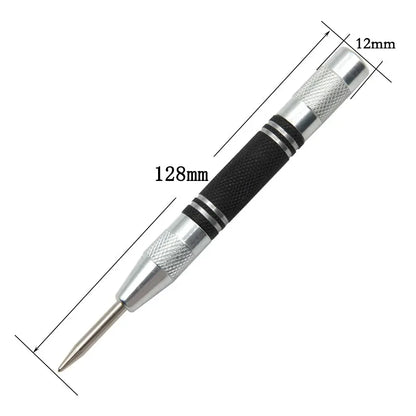 2Pc Spring Type Automatic Center Punch Locator Glass Striker Window Breaker Punch Centering Punch Punch Tool