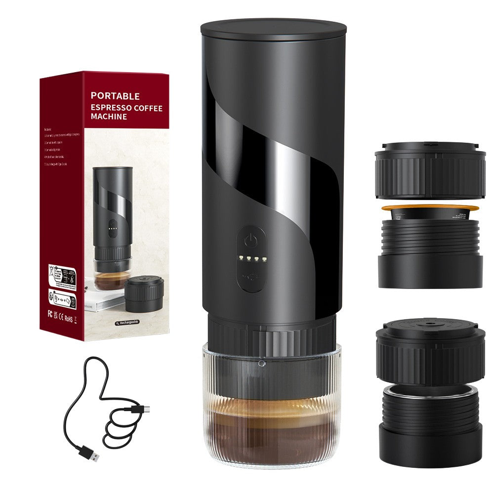 Portable Electric Portable Espresso Coffee Maker Machine for Car & Home &Camping